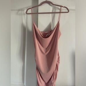 Oh Polly Pink Draped Dress
